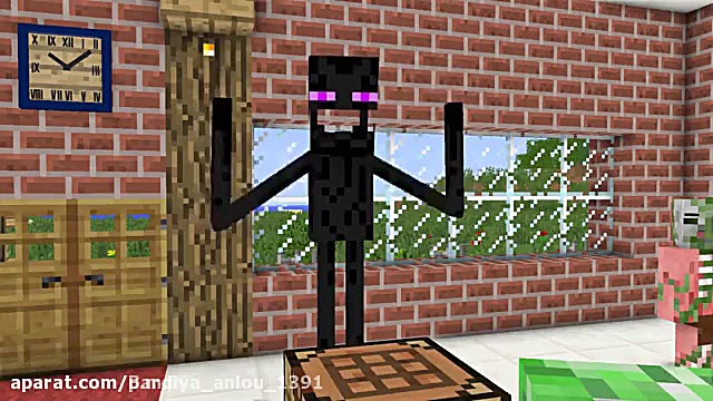 انیمیشن ماینکرافت مدرسه ی هیول...