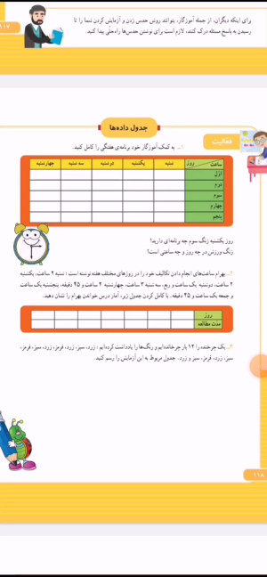 ریاضی سوم ابتدایی صفحه ی 118