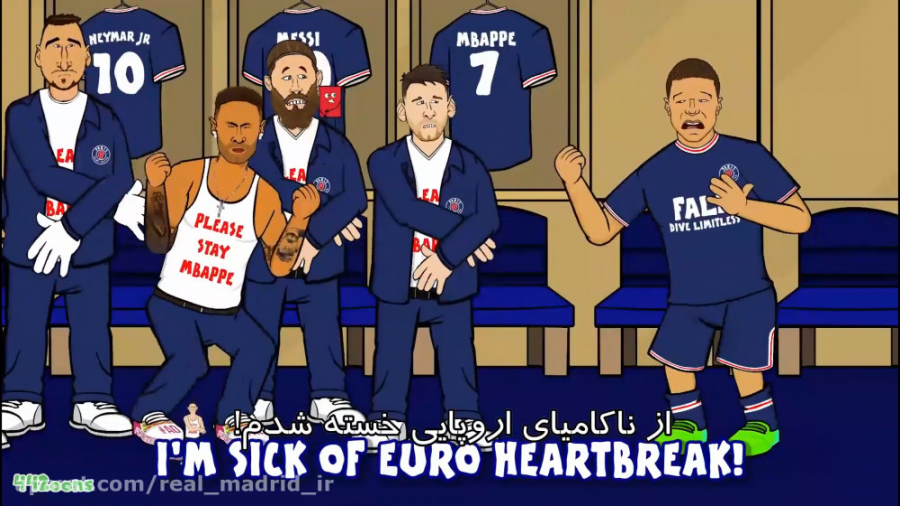 کارتون طنز قهر امباپه با مسی و...