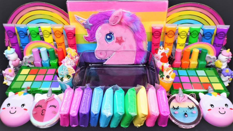 یونیکورن اسلایم رنگین کمانی  ا...