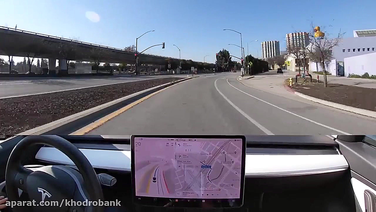 تست سیستم هوش مصنوعی تسلا در س...