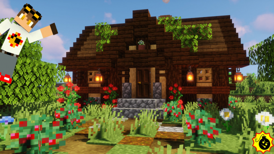 ساخت خانه چوبی ساده ماینکرافت...