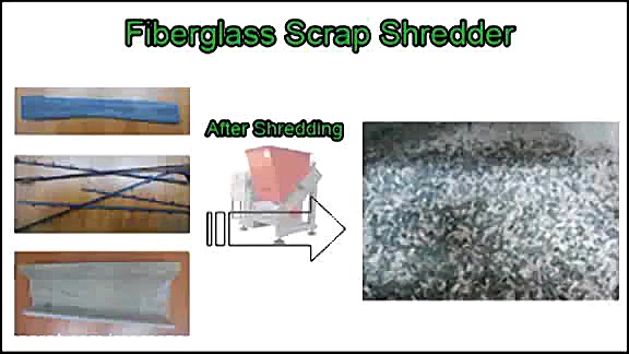 Fiberglass scrap shredder