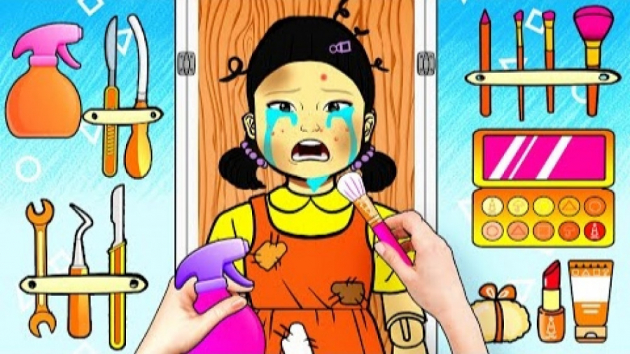 ایده های کارتونی  میکاپ عروسک...