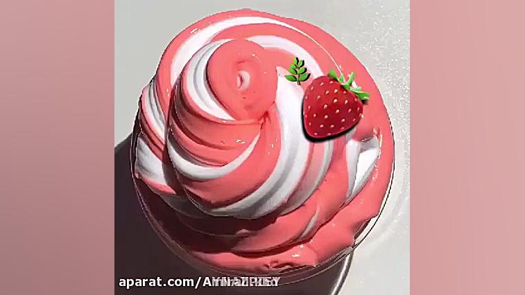 اسلایم بستنی توت فرنگی فالو فا...