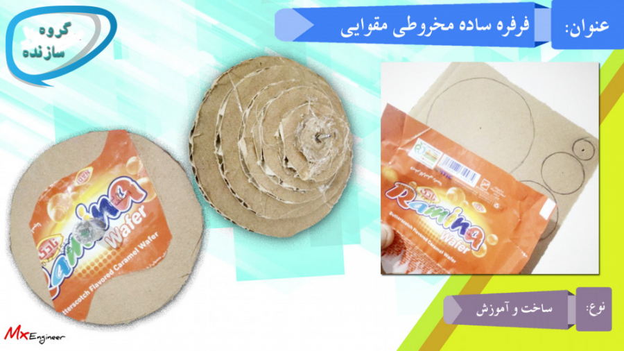 فرفره مخروطی ساده با مقوا