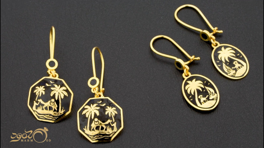 گوشواره های طلا میناکاری ۲۲عیا...