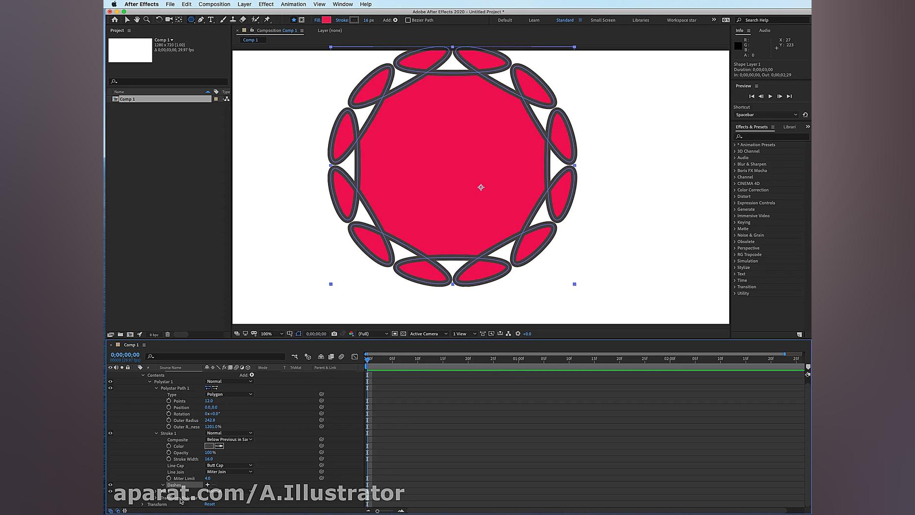 افتر افکت (جلسه چهارم)
