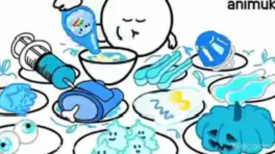 اسمر فود کارتونی  تم آبی  فود