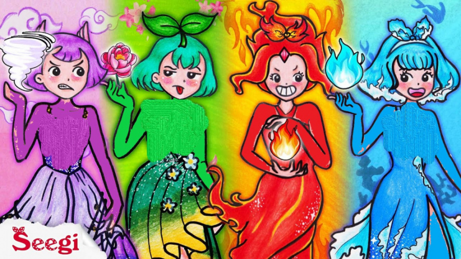 چالش آتش آب هوا زمین پرنسس بار...