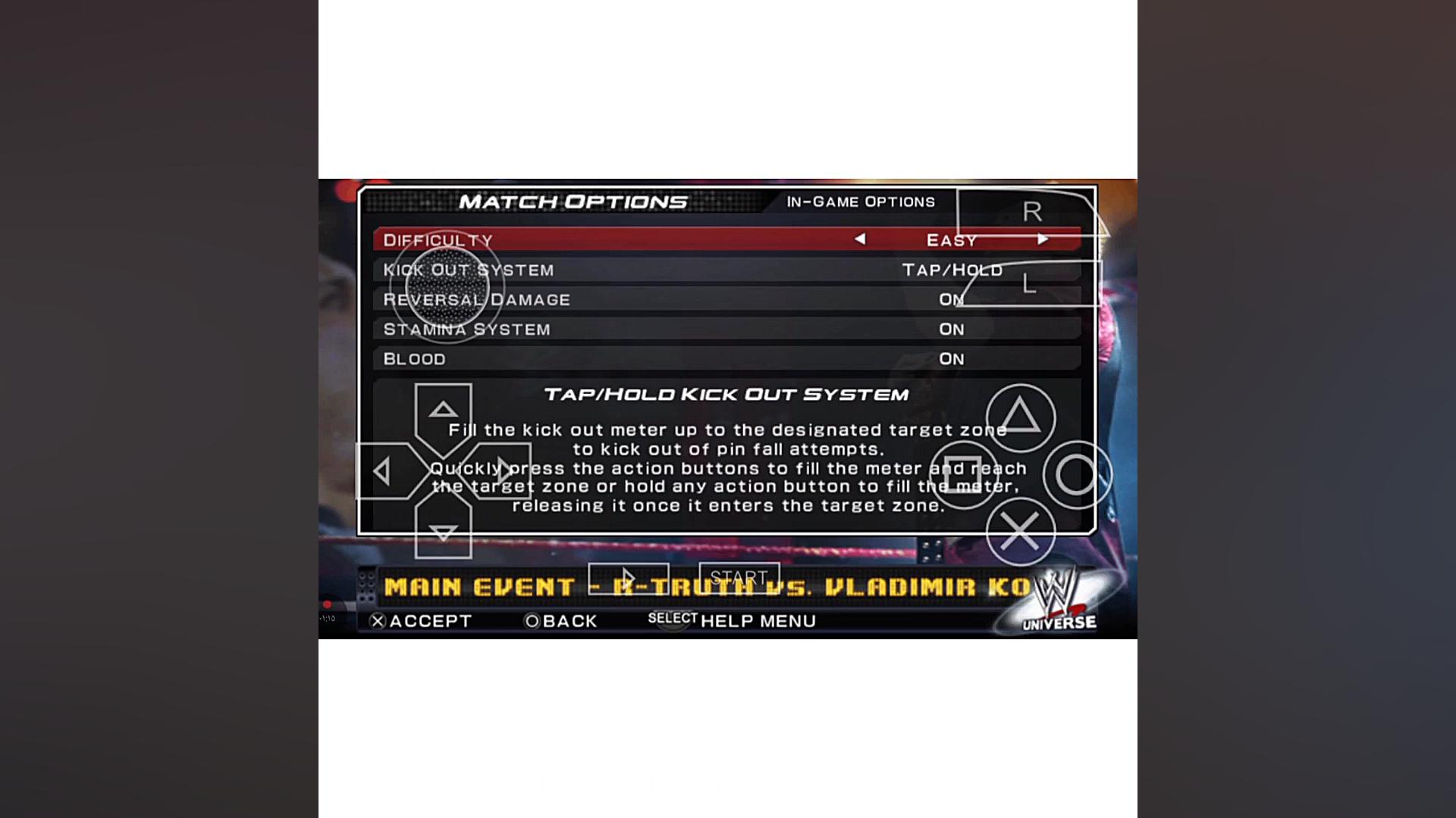 بهترین تنظیمات بازی wwe 2011