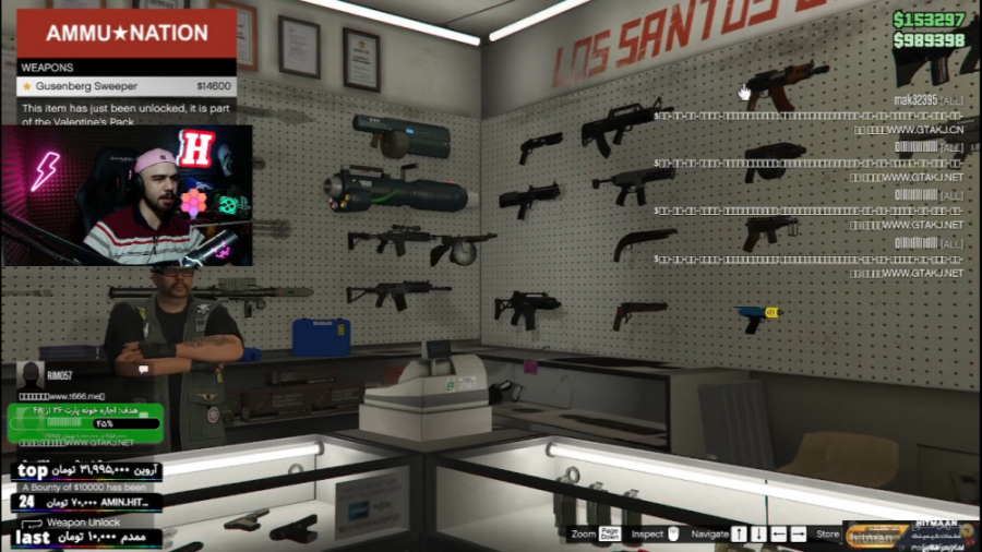 این همه اسلحه حتیRPG جی تی ای...