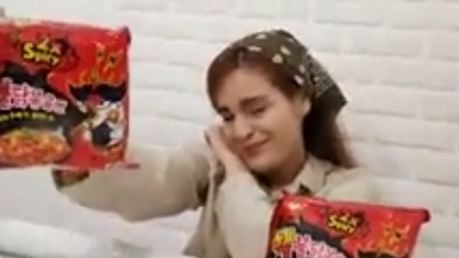 سوگند فود خوردن تند ترین نودل...