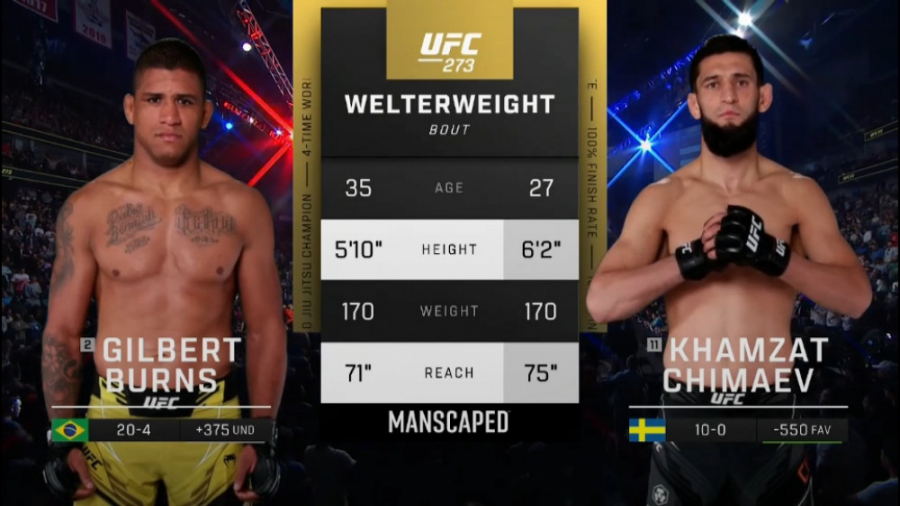 مبارزه حمزت چیمائف و گیلبرت بر...