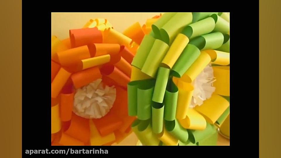 تزیین اتاق کودک با گل های مقوا...