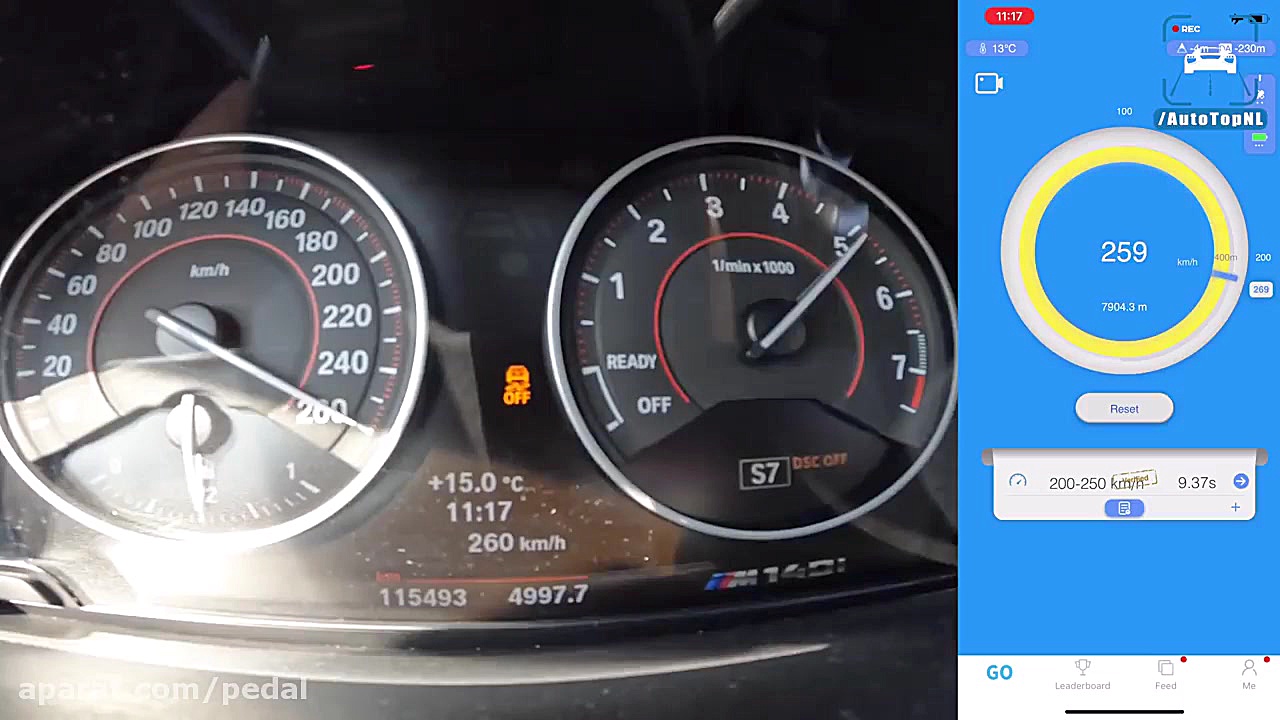 تست سرعت ب ام و M140i تیون شده...