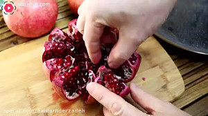 آموزش تزیین انار به شکل گل برا...