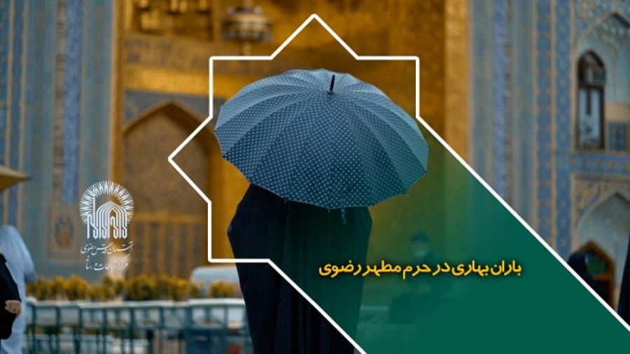 باران بهاری در حرم مطهر رضوی