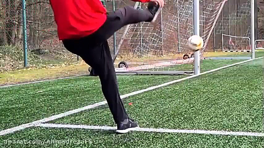 تمرین شوت چرخشی احمدرضا فلسفی