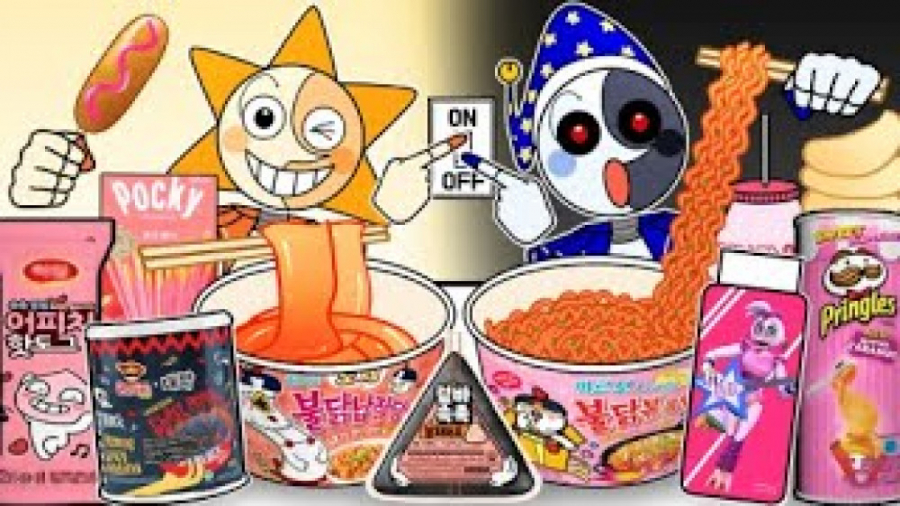 چالش غذا مون دراپ و سان رایز...