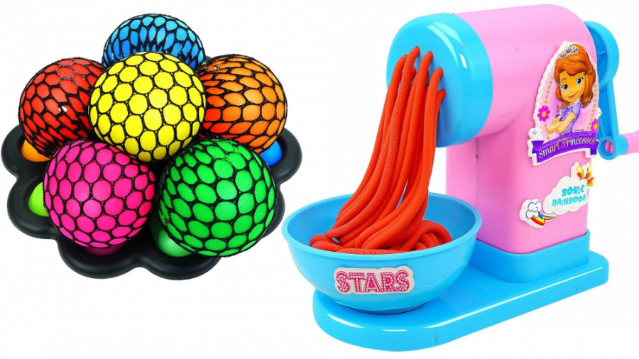 نودل پلیدو با توپ های استرس |...