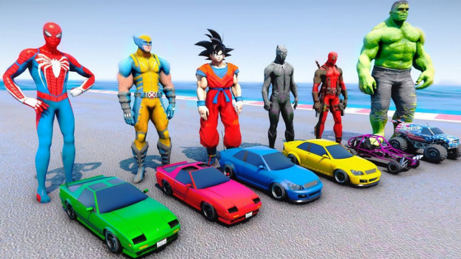 مسابقه ماشین سواری با ماشین ها...