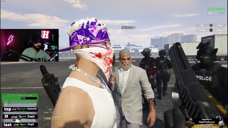 پلیس های ضد شورش اومدن جی تی ا...