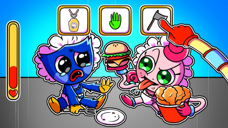 انیمیشن چالش غذا  هاگی کوچولو...