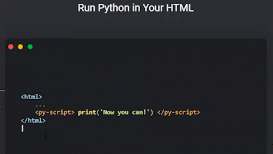 اجرای کد پایتون در html با کتابخانه جدید pyscript