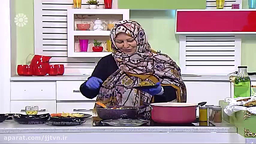 پلو اسفناج با قارچ  معصومه عیو...