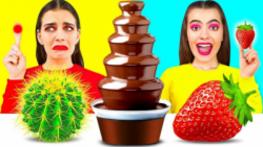 چالش مخلوط کردن غذاها در آبشار...