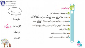 واژه آموزی صفحه 122 فارسی سوم...