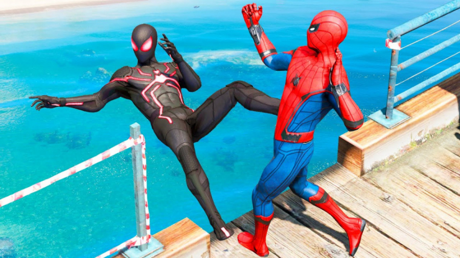 درگیری مرد عنکبوتی شیطان و مرد...