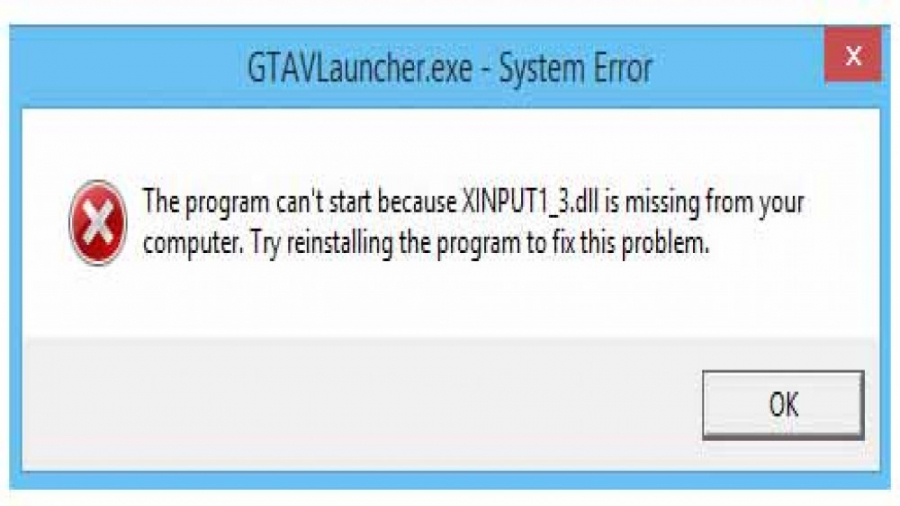 پیام خطای The Program cant start because XINPUT1_3.DLL و نحوه رفع آن