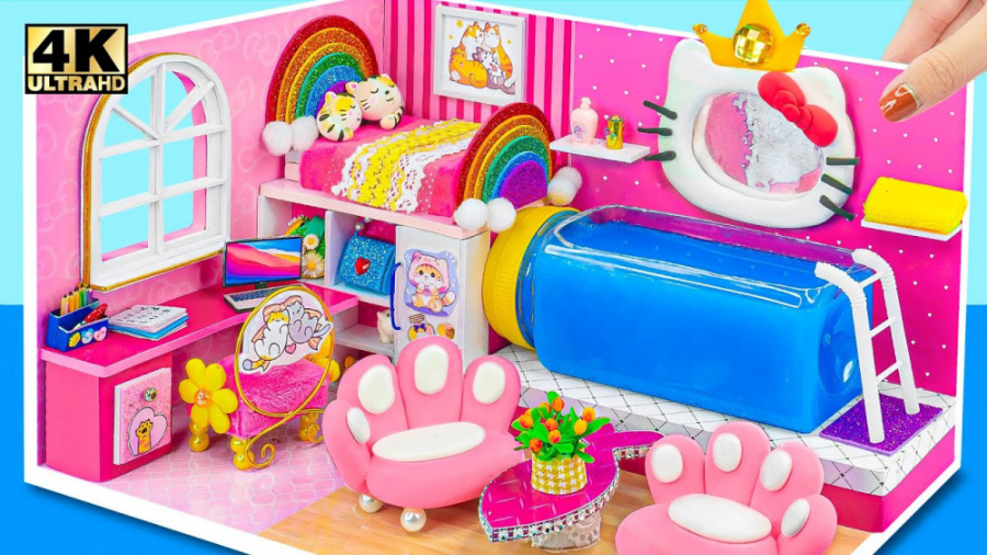 کاردستی اتاق خواب حمام از مقوا...