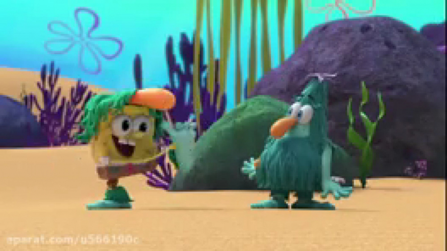 بابسفنجی شلوار مکعبی کمپ کورال