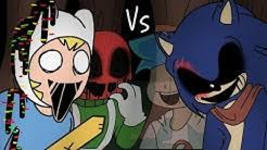 finn vs sonic .exe ( FNF anima...