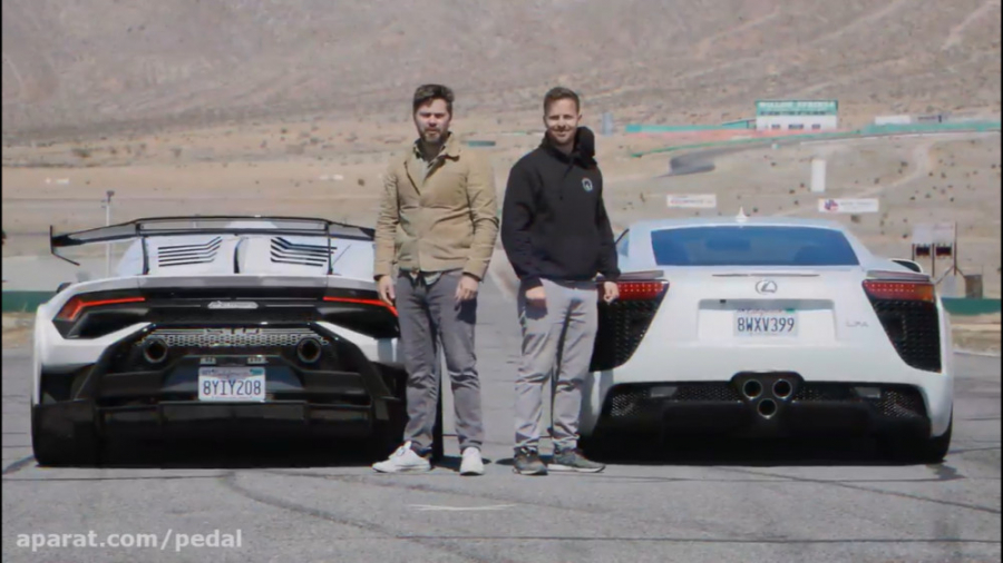 درگ لکسوس LFA با لامبورگینی او...