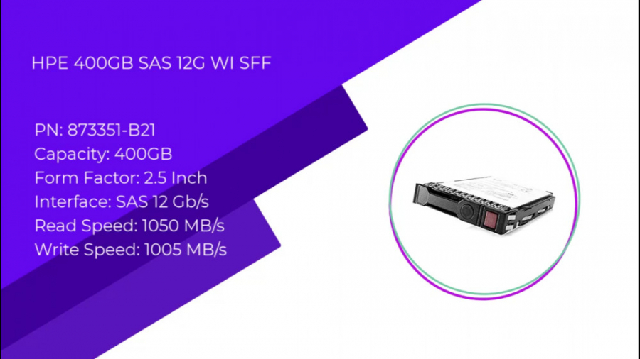 اس اس دی سرور اچ پی ای HPE 400GB 12G SAS WI Write Intensive SFF