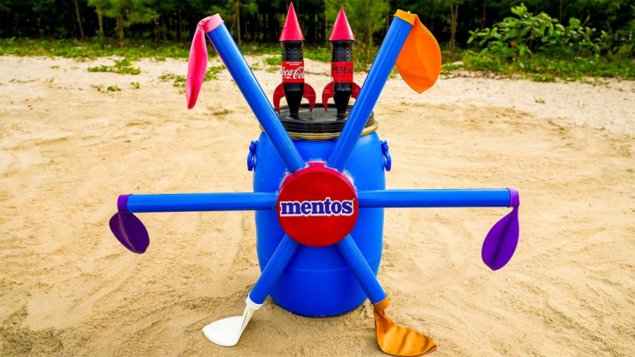 ساخت موشک با نوشابه!!!کوکاکولا...