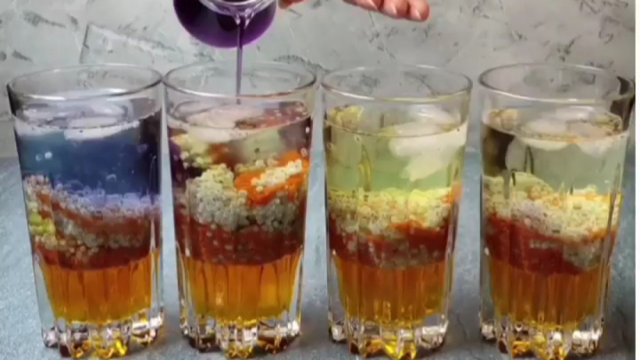 کلیپ آموزش شربتهای رنگارنگ .در...