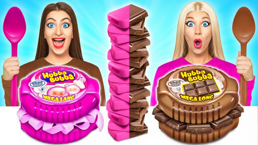 چالش بانوان آدامس در مقابل غذا...