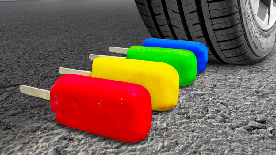 له کردن بستنی های رنگین کمانی...