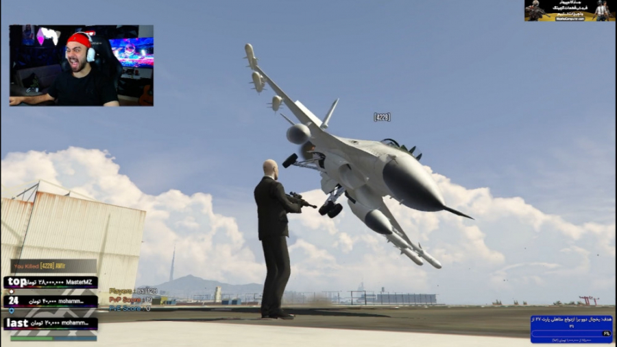 اسنایپ به جت جنگنده رانندشو زد...