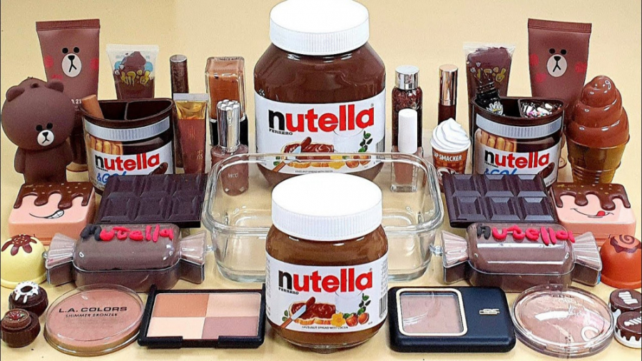 ترکیب اسلایم های نوتلایی!!!اسل...