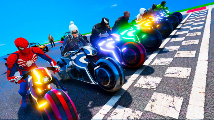 چالش متور سواری ابرقهرمانان |...