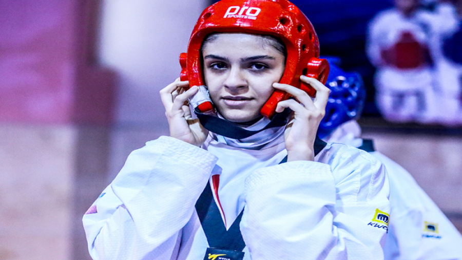 نسترن ولی زاده در فینال تکواند...