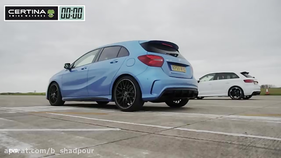 مرسدس A45 AMG در مقابل آئودی R...