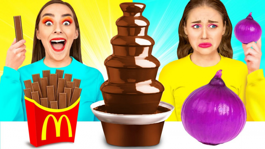 چالش غذایی شکلاتی خنده دار (پی...