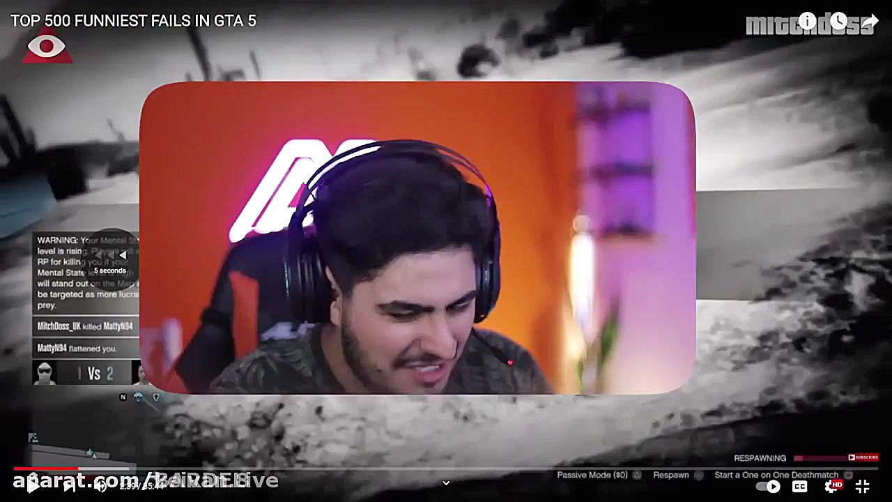 چالش سعی کن نخندی داخل جی تی ا...